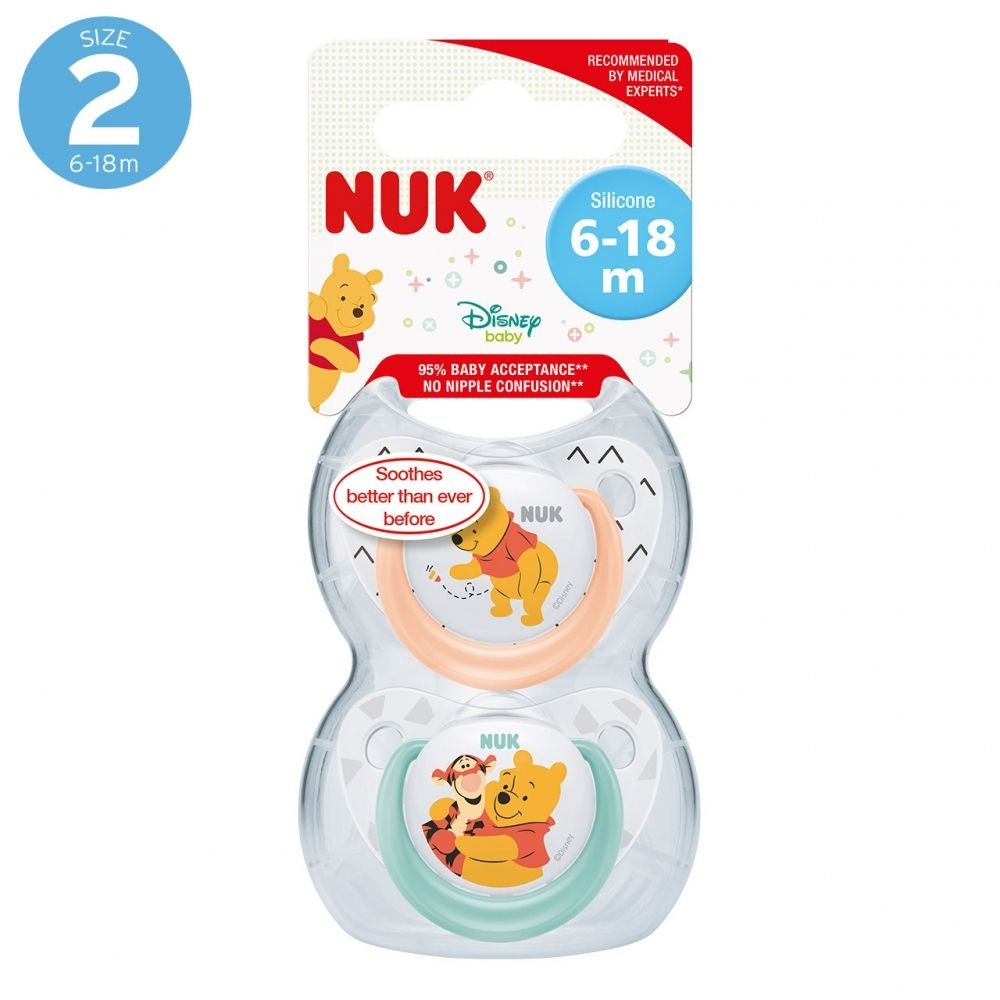 Disney Winnie The Pooh Soother Girl 6-18m 2Pk