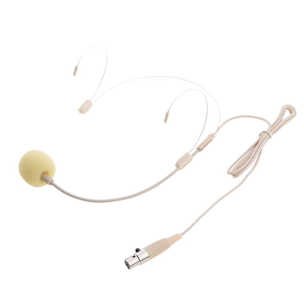 3x 3Pin XLR 4Pin XLR 3.5mm Telescopic Head-mounted Headset Microphone