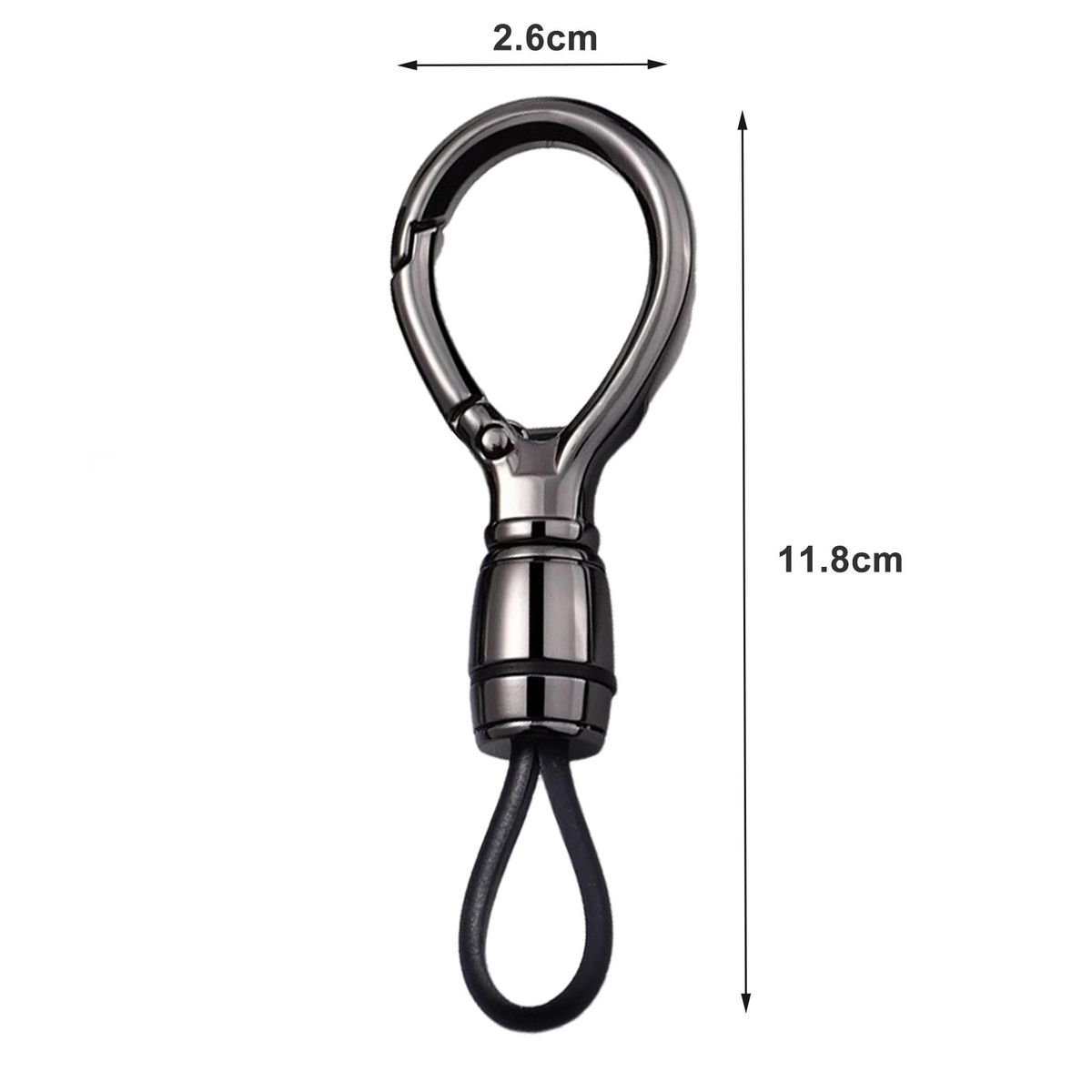 Keychain for Women Premium Zinc Alloy Car Keychain Stylish Gift Black