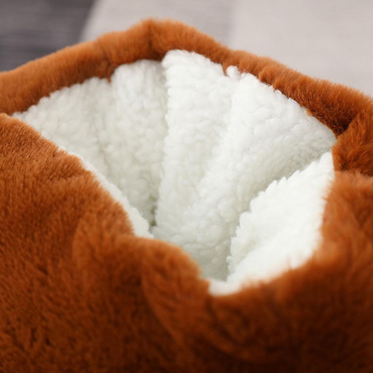 Foot Warmer Washable Safe Heating Pad Brown