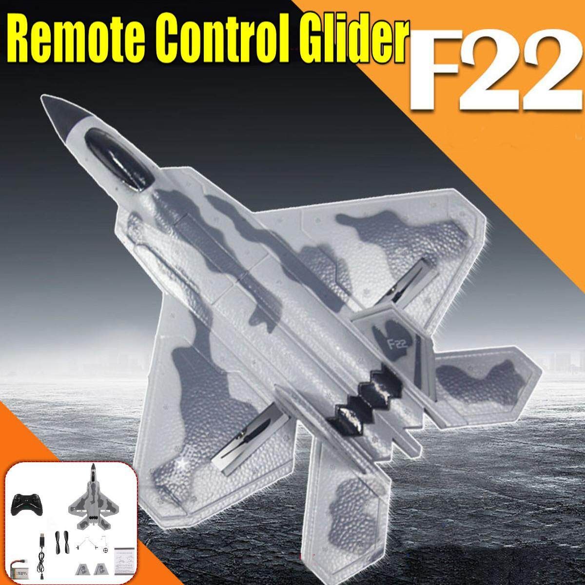 FX822 F-22 Raptor RC Model Fighter Airplane Remote Control Airplane Fixed-wing Model Toy For Kids Gift Collection