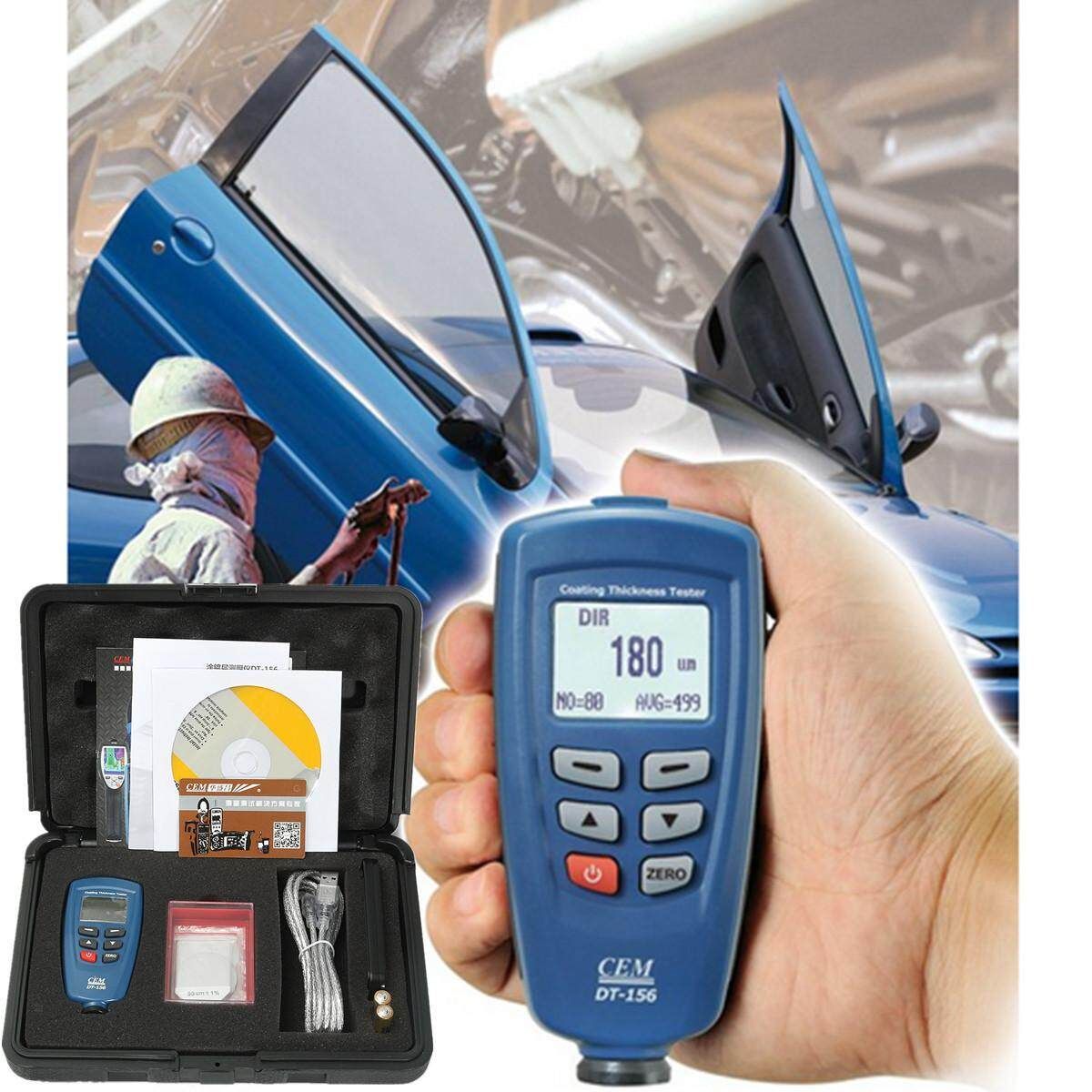 CEM DT-156 Professional Paint Coating Thickness Tester Meter Digital Set