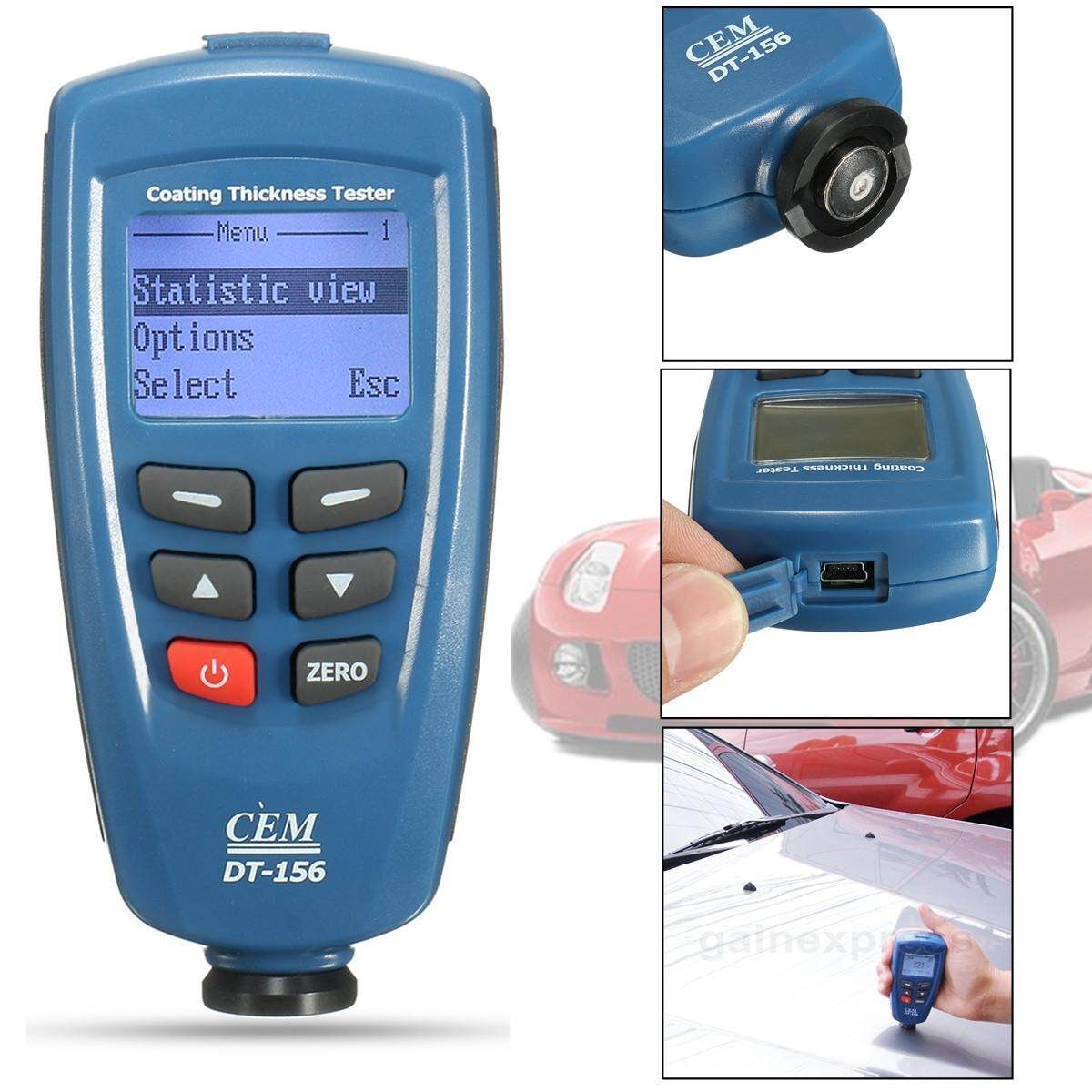 CEM DT-156 Professional Paint Coating Thickness Tester Meter Digital Set