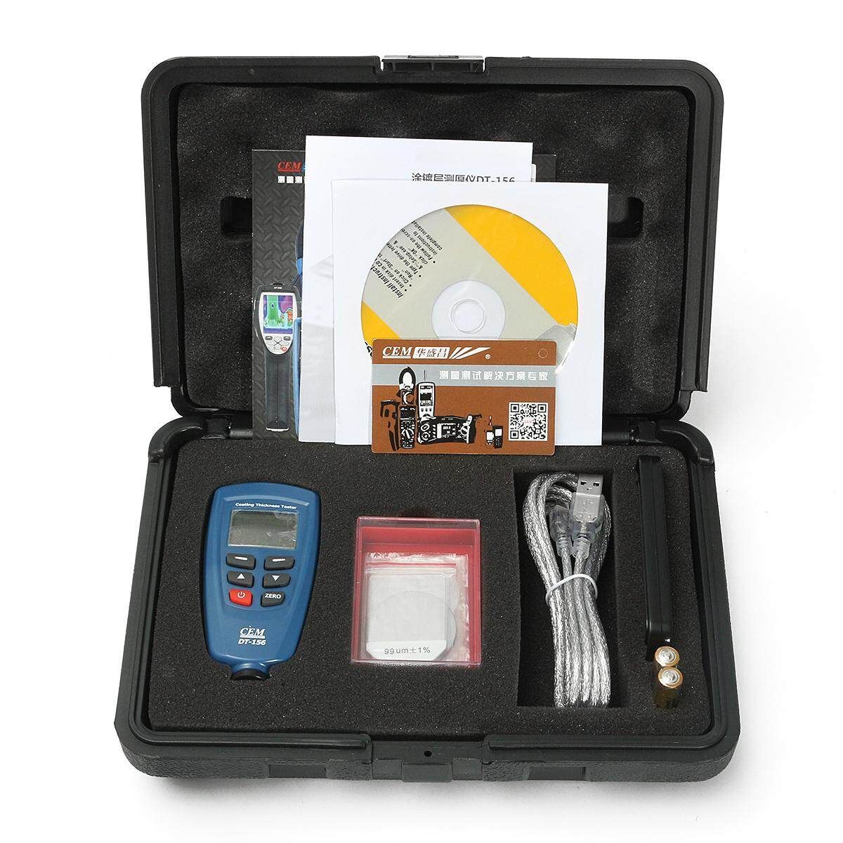CEM DT-156 Professional Paint Coating Thickness Tester Meter Digital Set