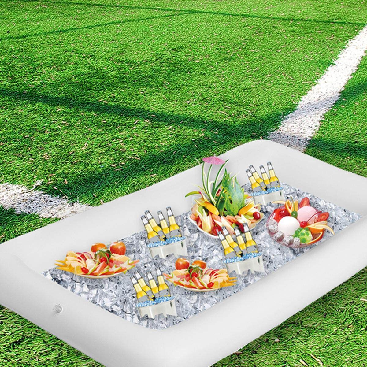 Pvc Inflatable Ice Bar Inflatable Salad Bar Inflatable Ice Pool Beverage Ice Trough Ice Bucket White One Pack