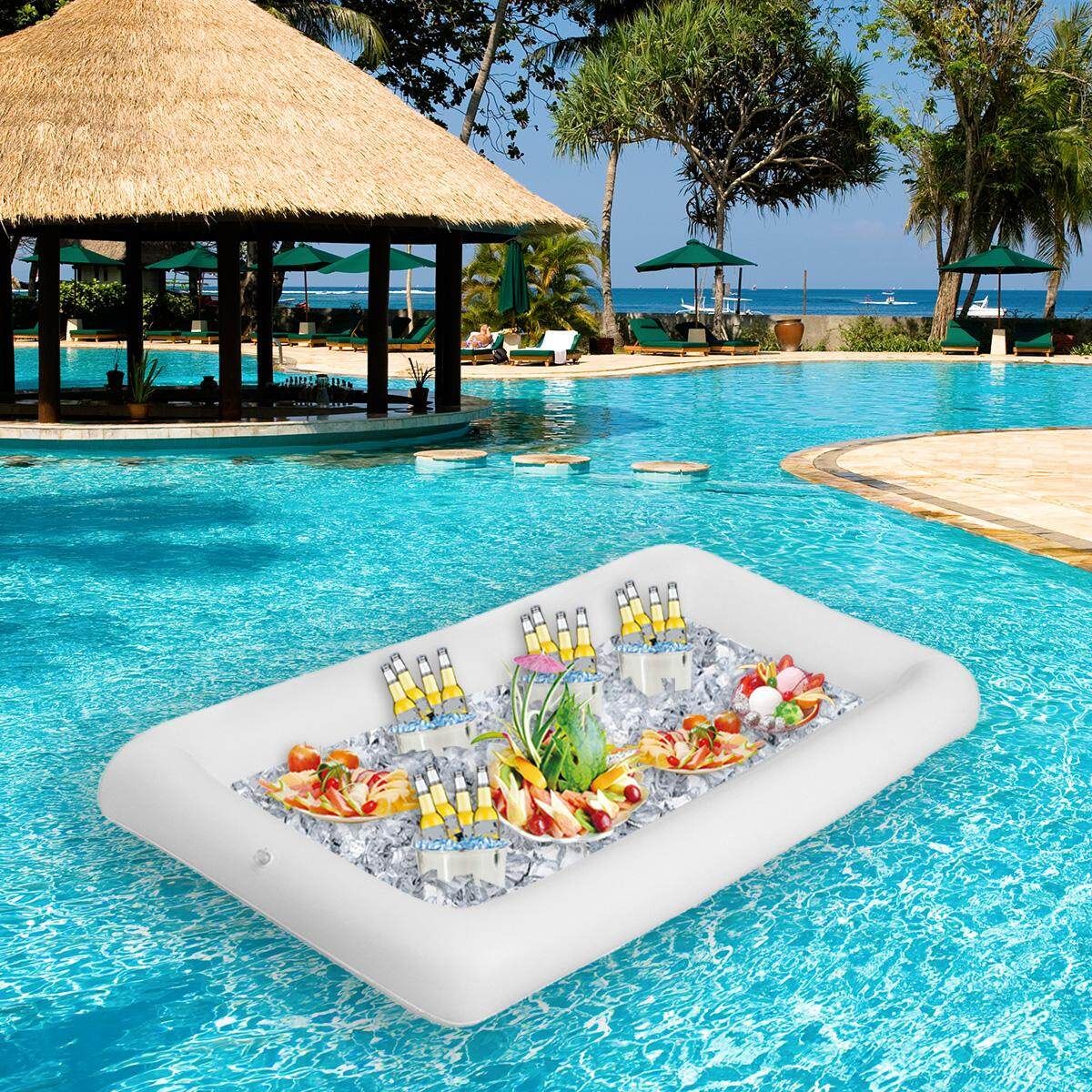 Pvc Inflatable Ice Bar Inflatable Salad Bar Inflatable Ice Pool Beverage Ice Trough Ice Bucket White One Pack