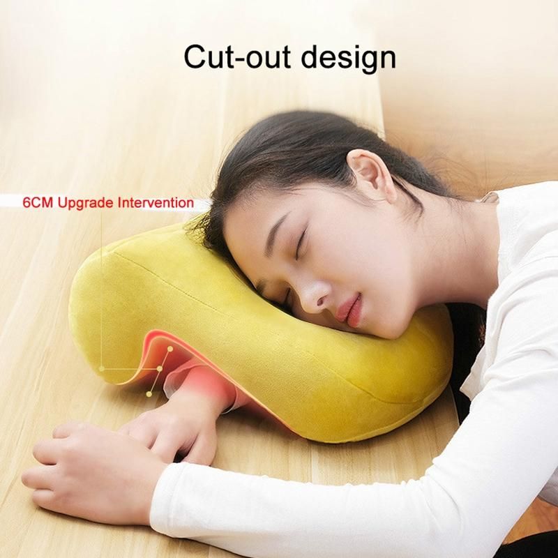 Portable Travel Noon Nap Neck Pillow Office-Sapphire Blue