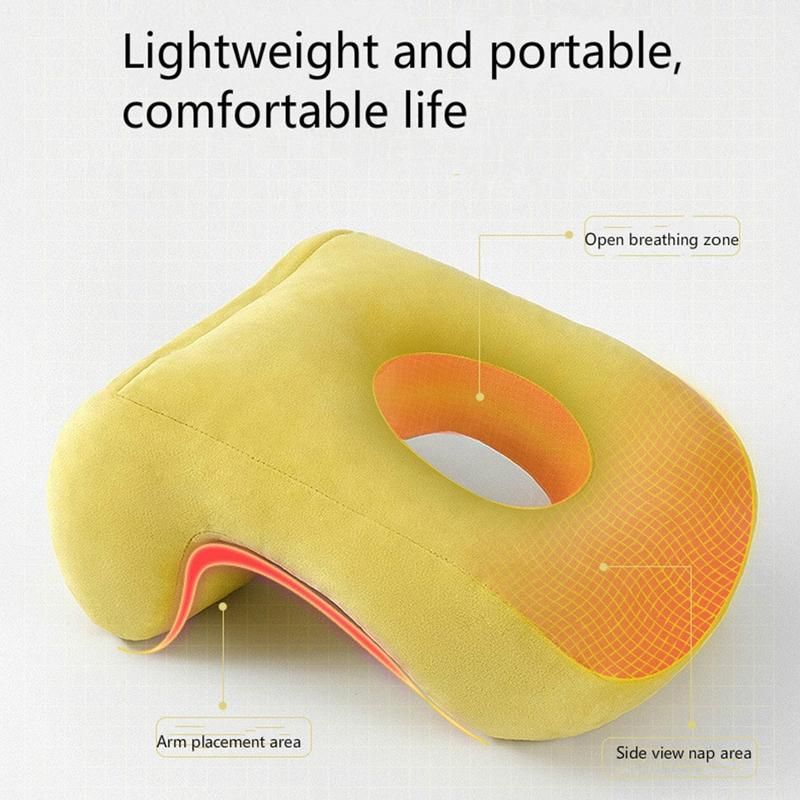 Portable Travel Noon Nap Neck Pillow Office-Sapphire Blue