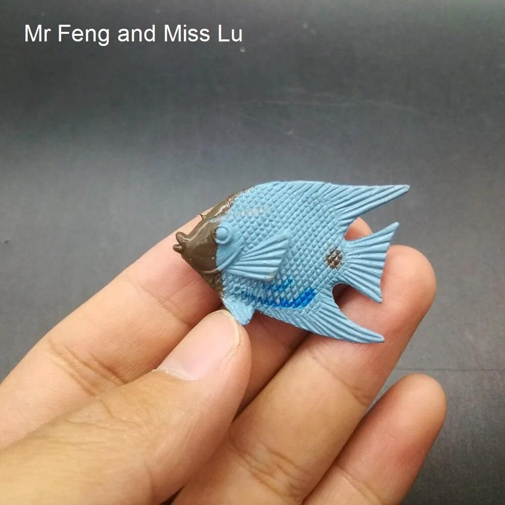 Blue Tropical Fish PVC Model Toy Classic Toys Animal Novelty Gag Toys Practical Jokes DIY Accessories