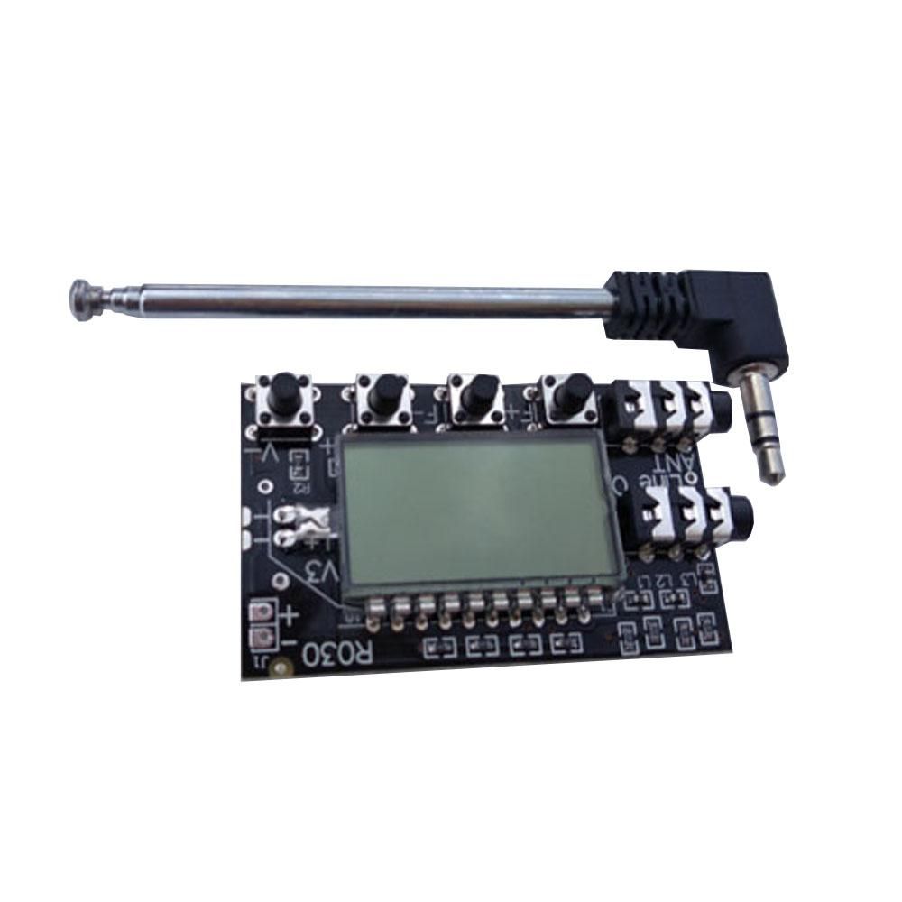 FM Radio Module Stereo FM Receiver Board Digital LCD 76MHz-108MHz Audio Video Output Multi-Function Frequency Modulation