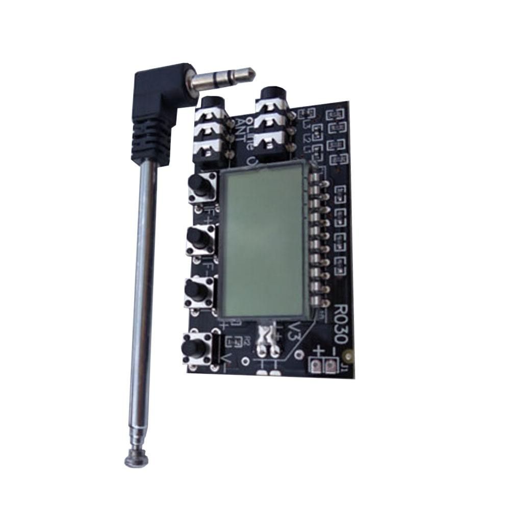 FM Radio Module Stereo FM Receiver Board Digital LCD 76MHz-108MHz Audio Video Output Multi-Function Frequency Modulation
