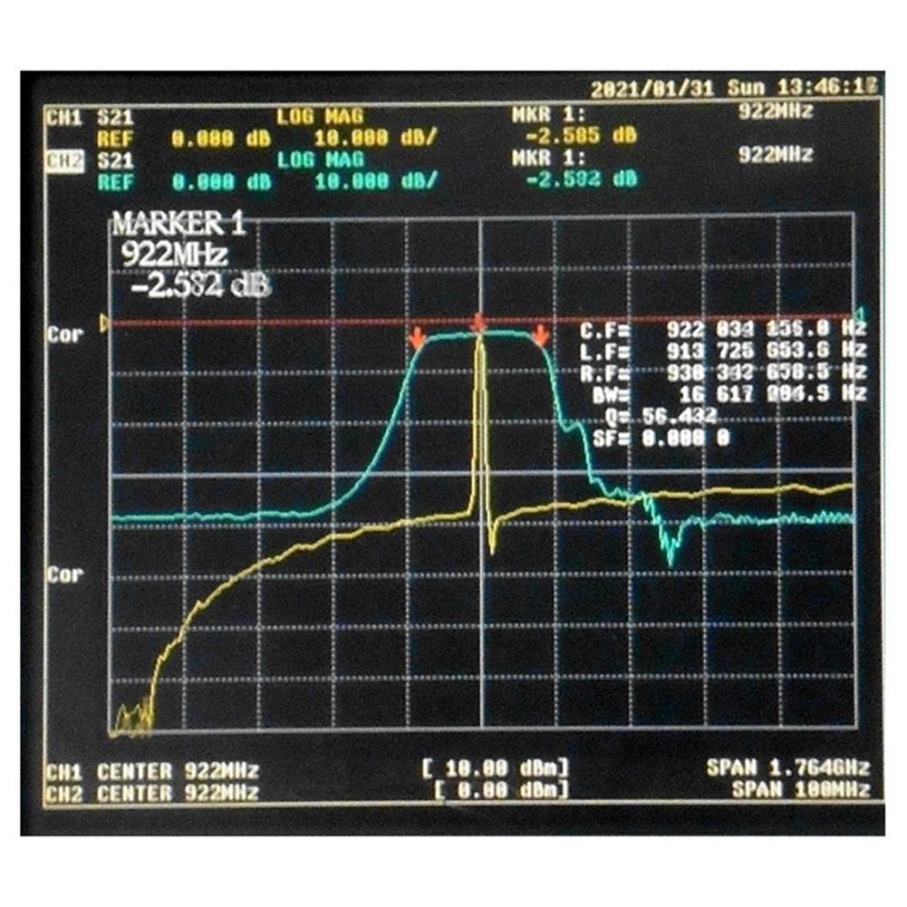 890-915MHz GSM900 902MHz Dedicated SAW Bandpass Filter, 25MHz Bandwidth, SMA Interface for Ham Radio Amplifiers