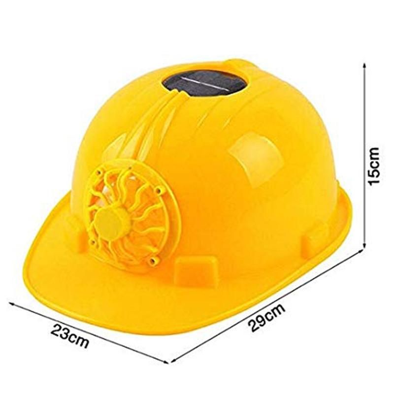 Outdoor Solar Power Cooling Fan Safety Helmet-White