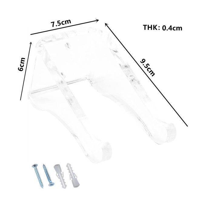Clear Acrylic Guitar Hanger Wall Mount Display For Violin Ukulele Bass