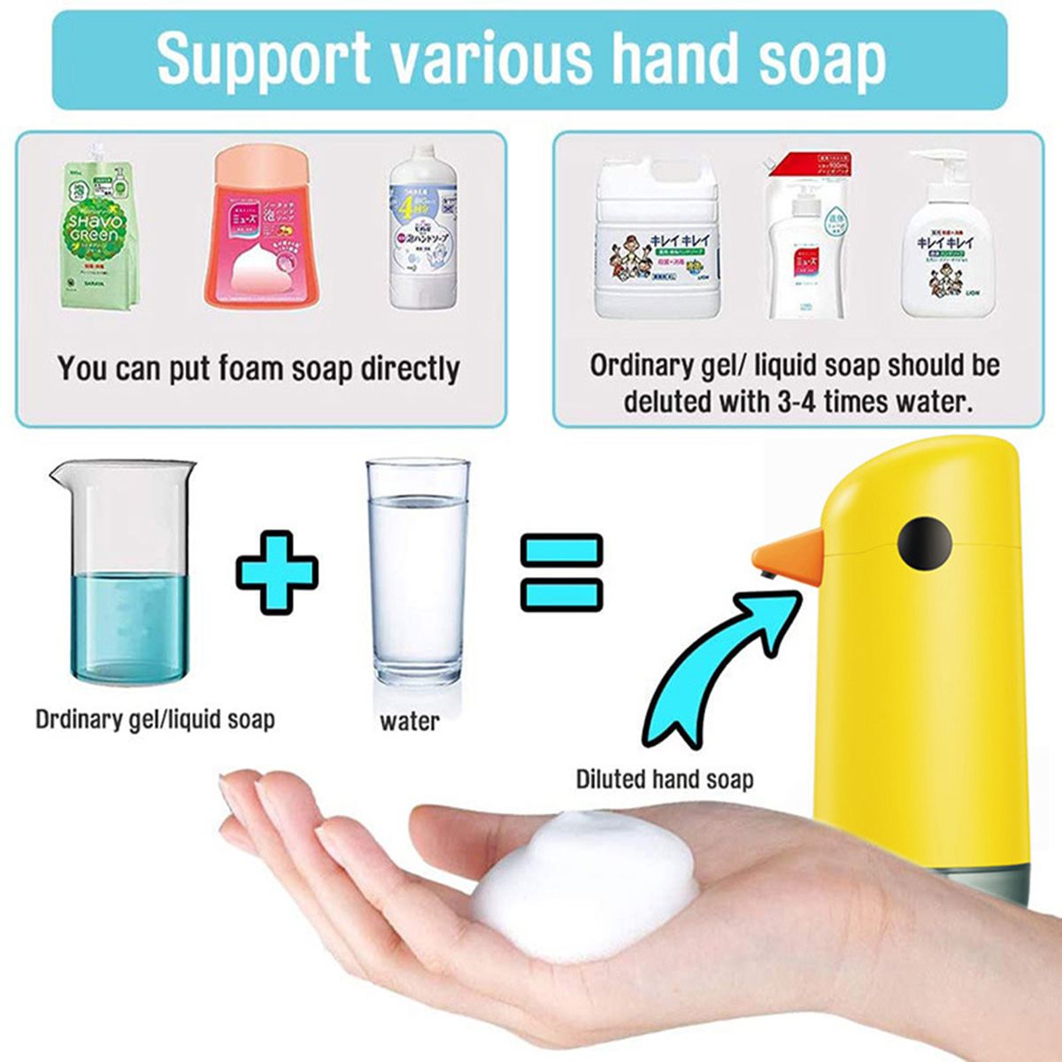Automatic Sensing Liquid Soap Dispenser 220ML Inclined