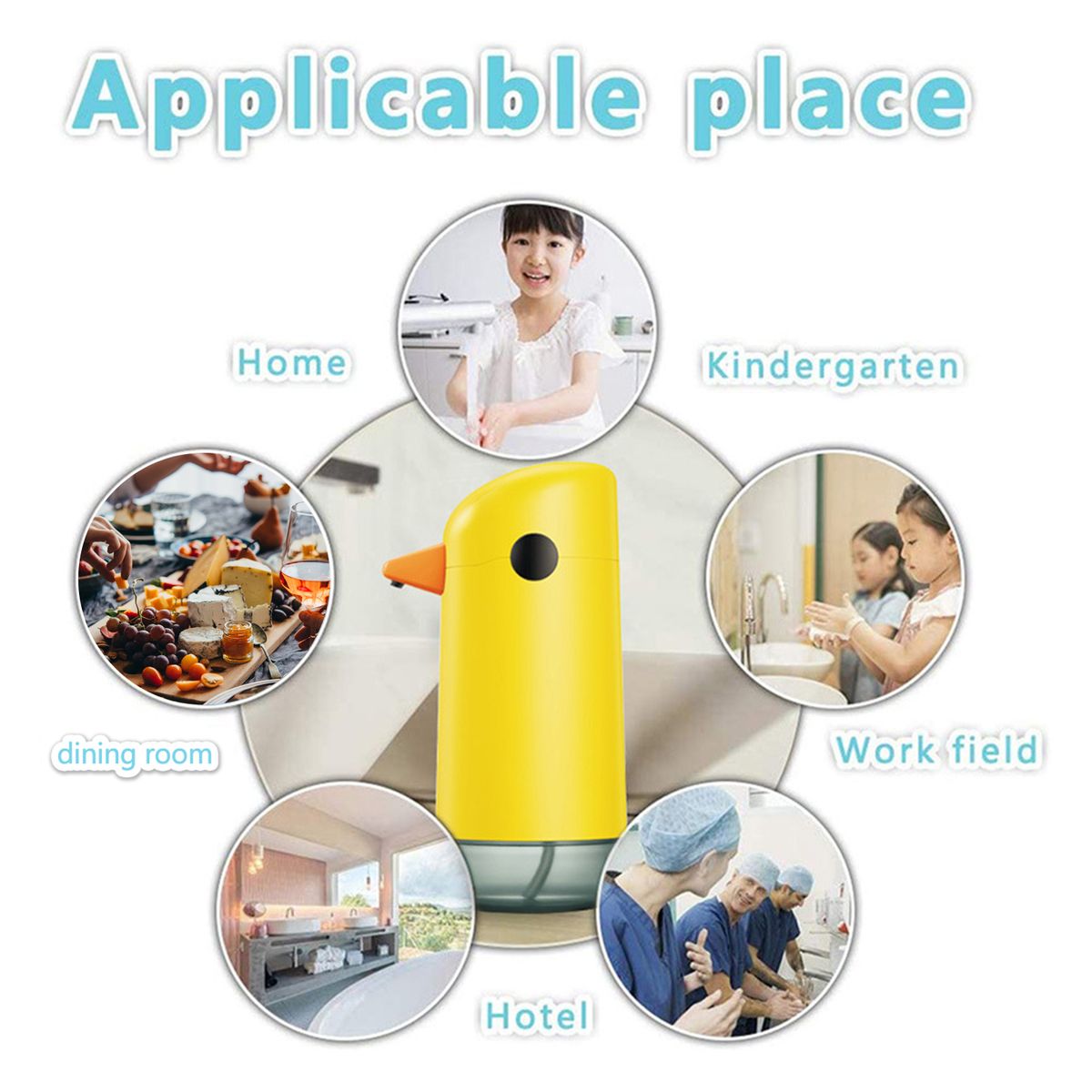 Automatic Sensing Liquid Soap Dispenser 220ML Inclined
