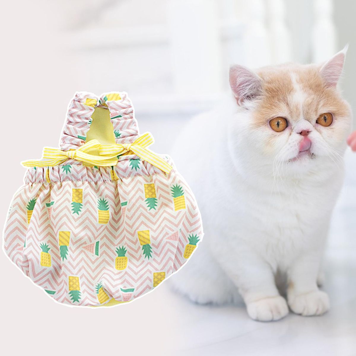 Pet Skirt Bow-knot Design Pet Skirt Yellow