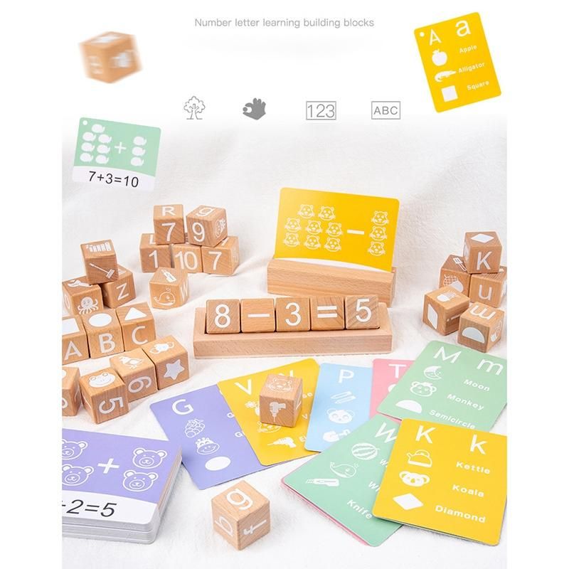 Spelling Game Wooden Matching Letters Math Toy with Words