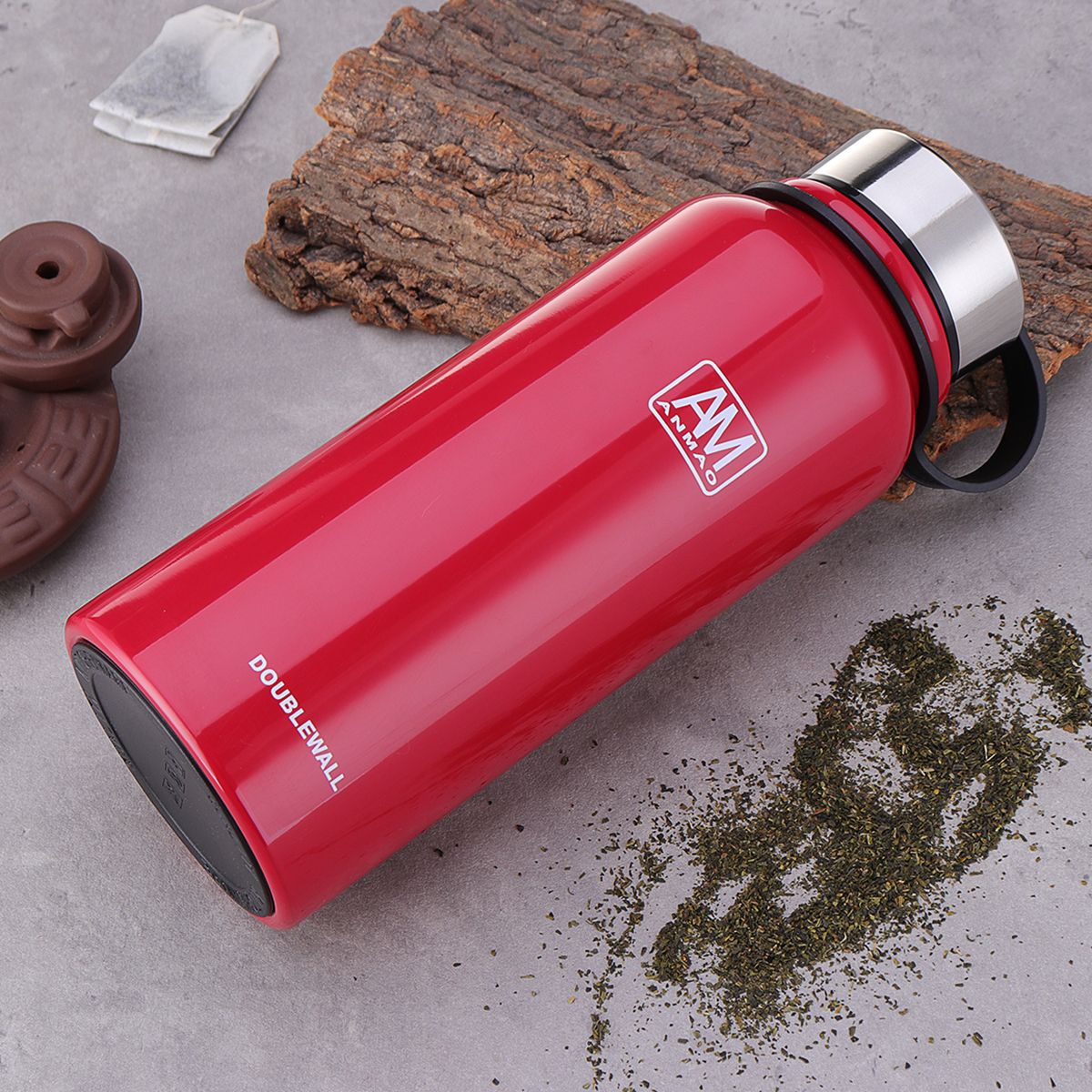 800ml Double Walled Vacuum Insulated Stainless Steel Water Drinks Bottle Gift