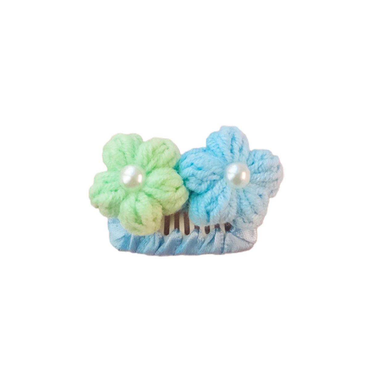 Puppy Hairpin Cute Floral Dogs Hair Clip Sky Blue
