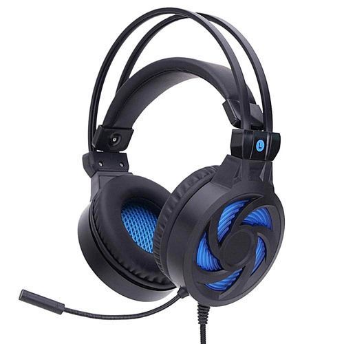 Gaming Headset, Stereo Headphones Noise Cancelling Over-Ear Wired Headphones With Microphone For PC Tablet IPhone IPad Samsung Smartphone (Blue)