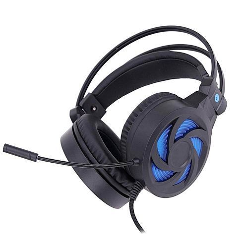 Gaming Headset, Stereo Headphones Noise Cancelling Over-Ear Wired Headphones With Microphone For PC Tablet IPhone IPad Samsung Smartphone (Blue)