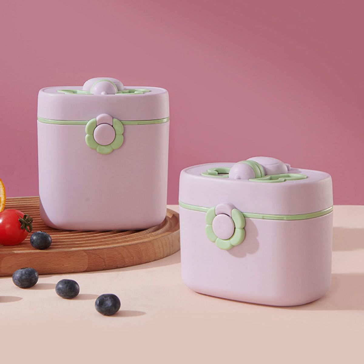Milk Powder Formula Dispenser Fruits Snacks Violet Large