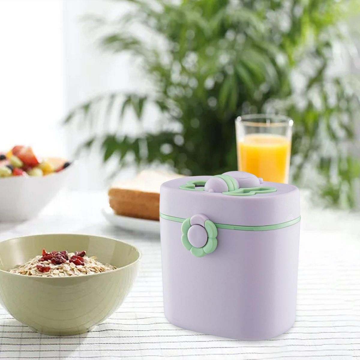 Milk Powder Formula Dispenser Fruits Snacks Violet Large