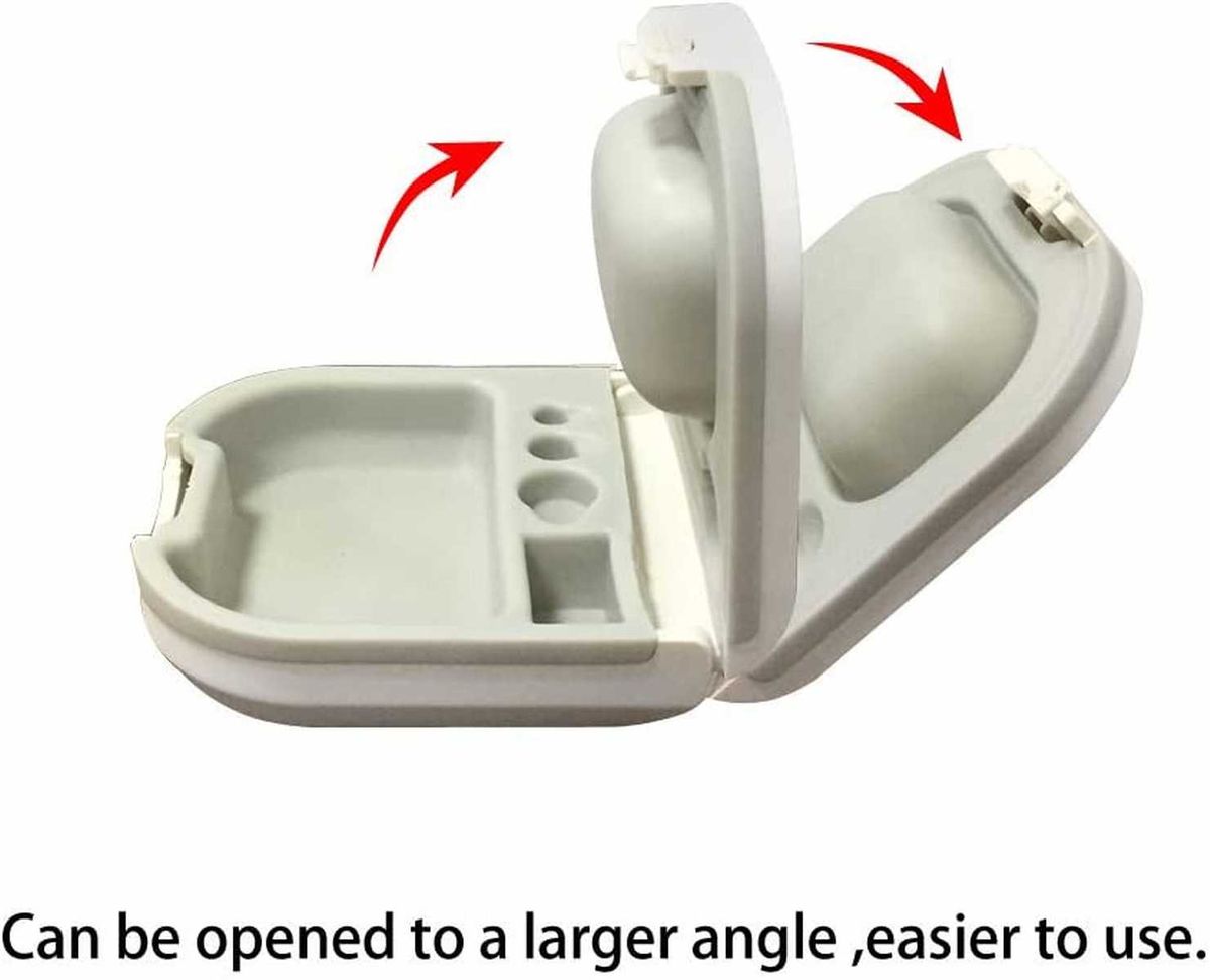Hearing Aid Storage Case With Battery/Brush Slot Holder