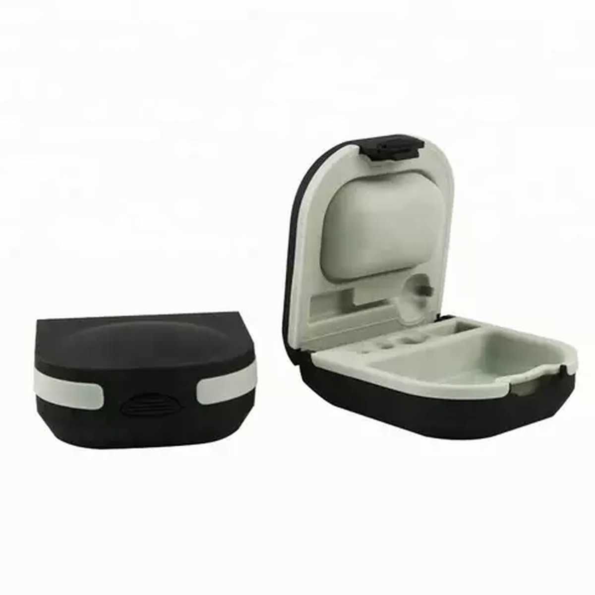 Hearing Aid Storage Case With Battery/Brush Slot Holder