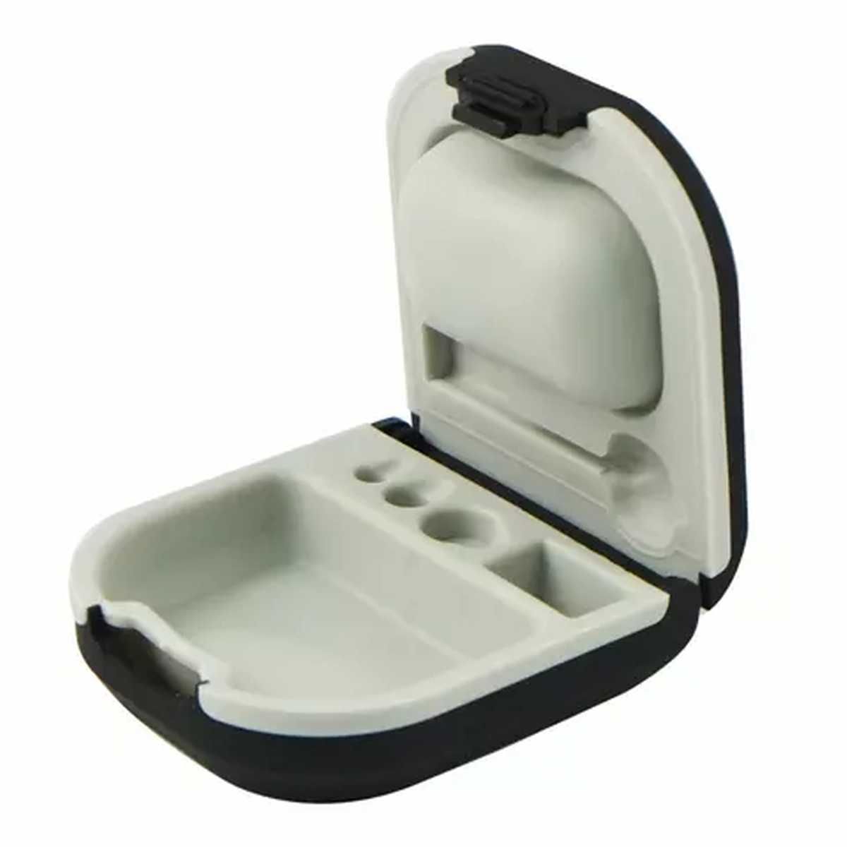 Hearing Aid Storage Case With Battery/Brush Slot Holder