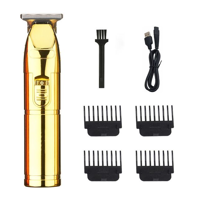 Professional Hair Trimmer Gold Clipper For Men Rechargeable Barber Cordless Hair Cutting T Machine Hair Styling Beard Trimmer(#D ABS Gold)