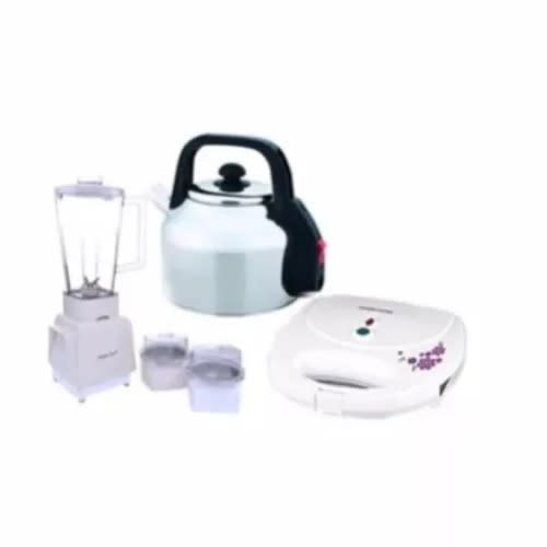 Electric Blender - 2l Kettle With 2 Slice Sandwich Maker Bundle