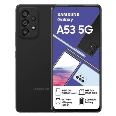 Galaxy A53 5G - 6.46"Super AMOLED - 256GB ROM - 8GB RAM - 64MP - Dual SIM - 5000mAh - Black