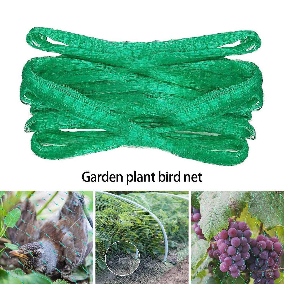 1 Set Garden Anti-bird Mesh Orchard Garden Anti-bird Netting Flower Protector Mesh Green