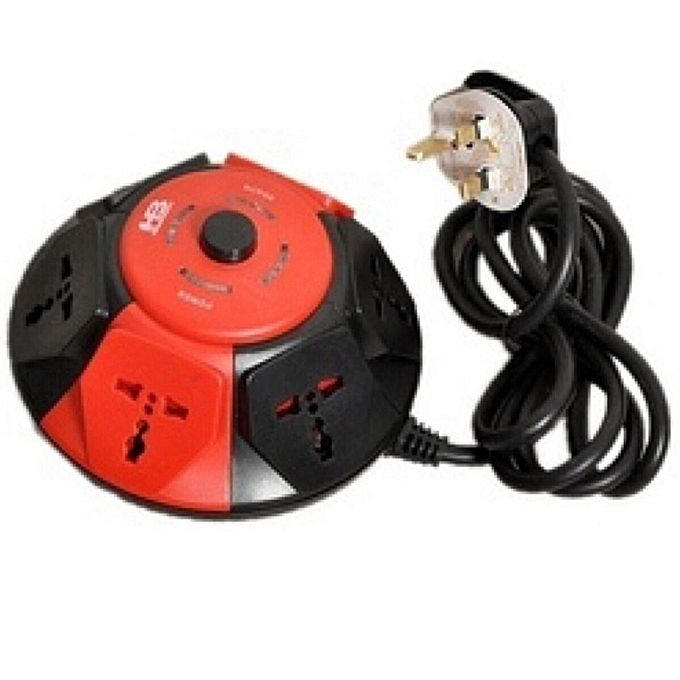 6 Sockets Extension Pack With Surge Protector