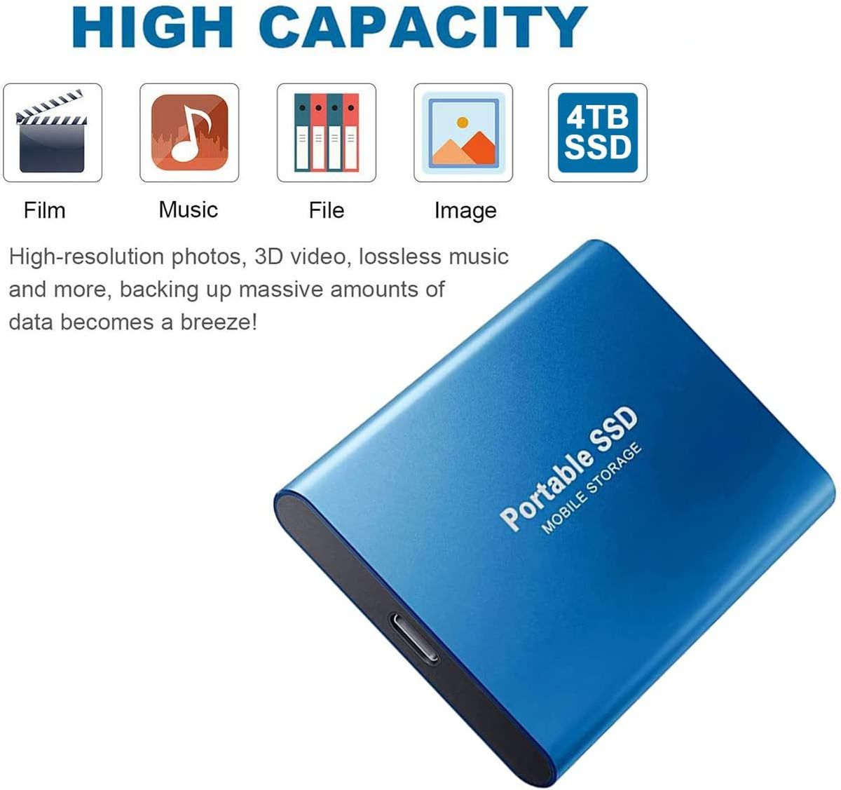 4TB Hard Drive Storage - SSD External Hard Drive