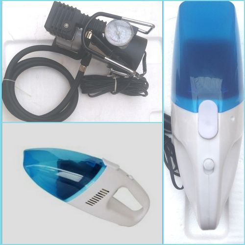 Portable Car Tyre Pump And Vacuum Cleaner Combo