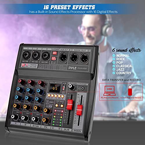 Professional Bluetooth DJ Audio Mixer  3  Channel DJ Control