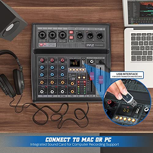 Professional Bluetooth DJ Audio Mixer  3  Channel DJ Control