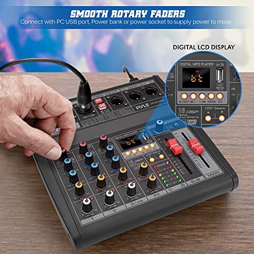Professional Bluetooth DJ Audio Mixer  3  Channel DJ Control
