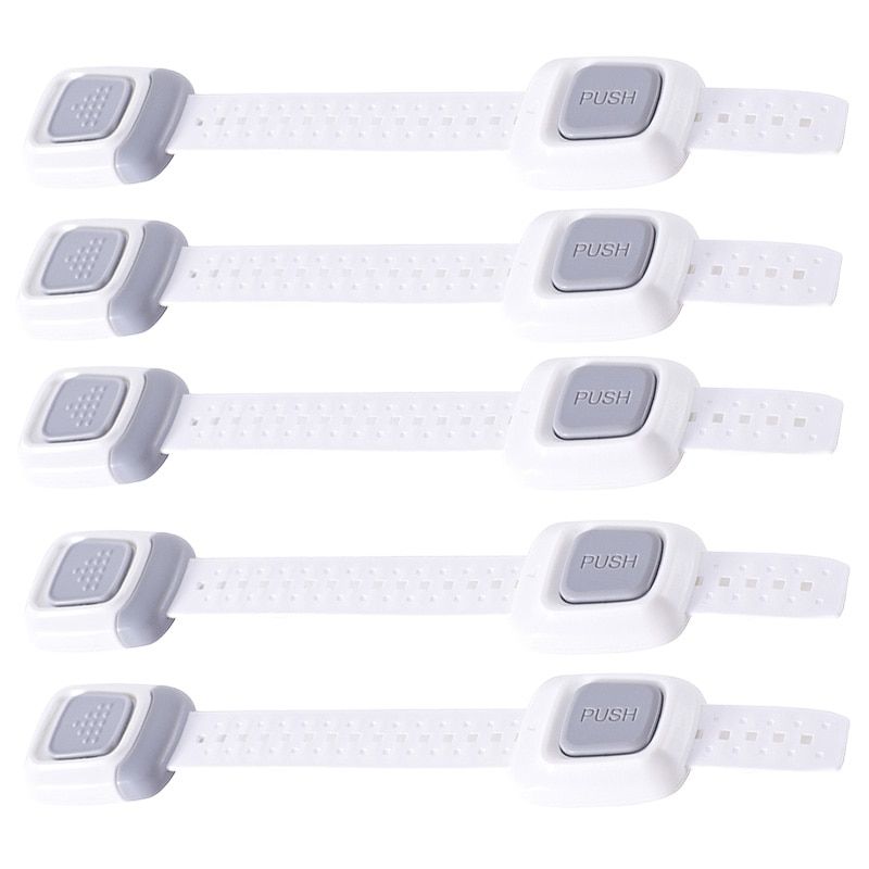 Children Safety Lock Multi Functional Double Button Anti Pinch Hand Cabinet Door Locks Refrigerator Toilet Baby Home Protection