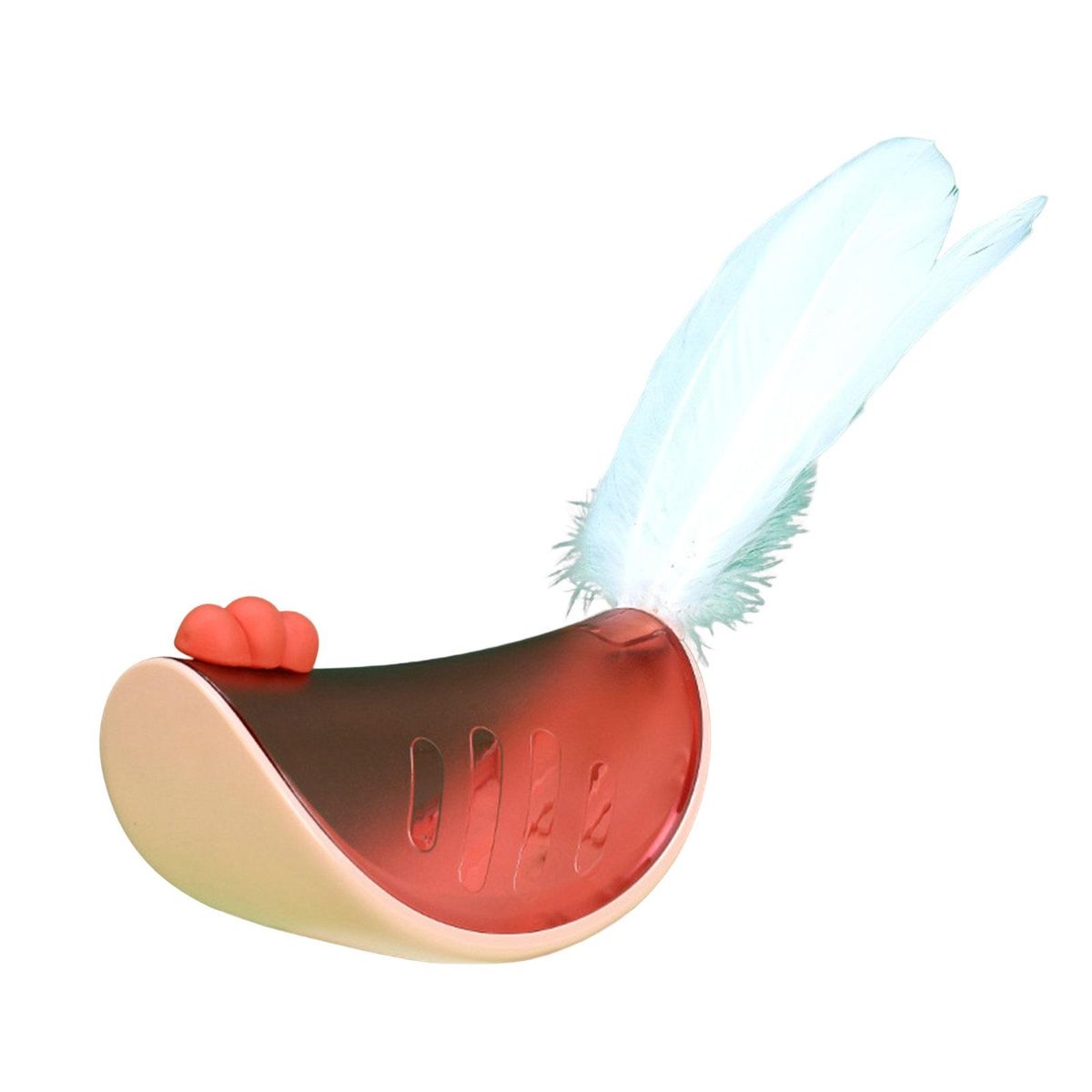 Pet Tumbler Feeder Chicken Shape Dog Cat Tumbler Feeder Interactive Toy Pink