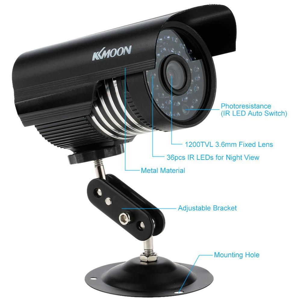 1200TVL Surveillance Security Outdoor Analog CCTV Camera IR-CUT Night View Waterproof