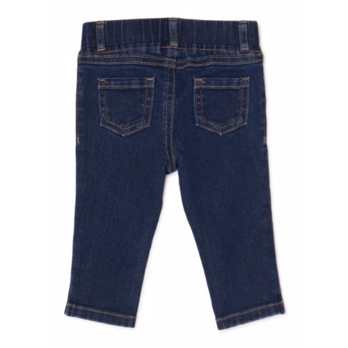 Baby Girl Denim Jeggings Dark Wash - Blue