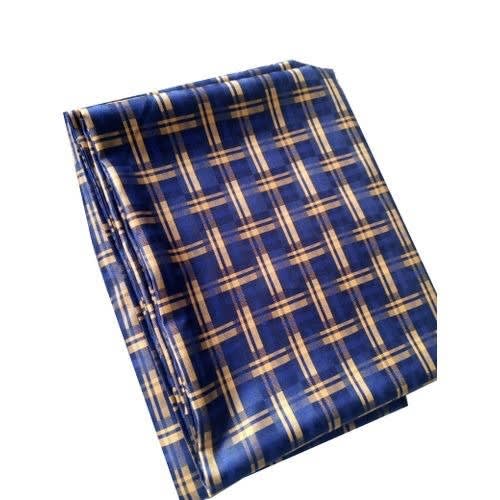 Stripped Checkers Materials - Blue 4 Yards
