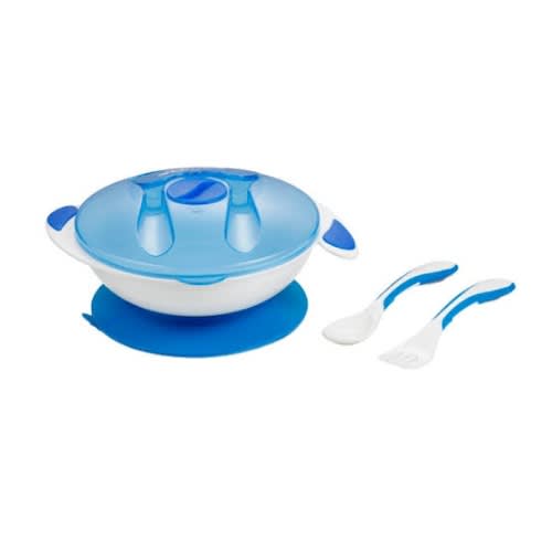 Baby Feeding Plate With Cover Spoon And Fork