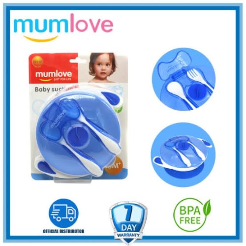 Baby Feeding Plate With Cover Spoon And Fork
