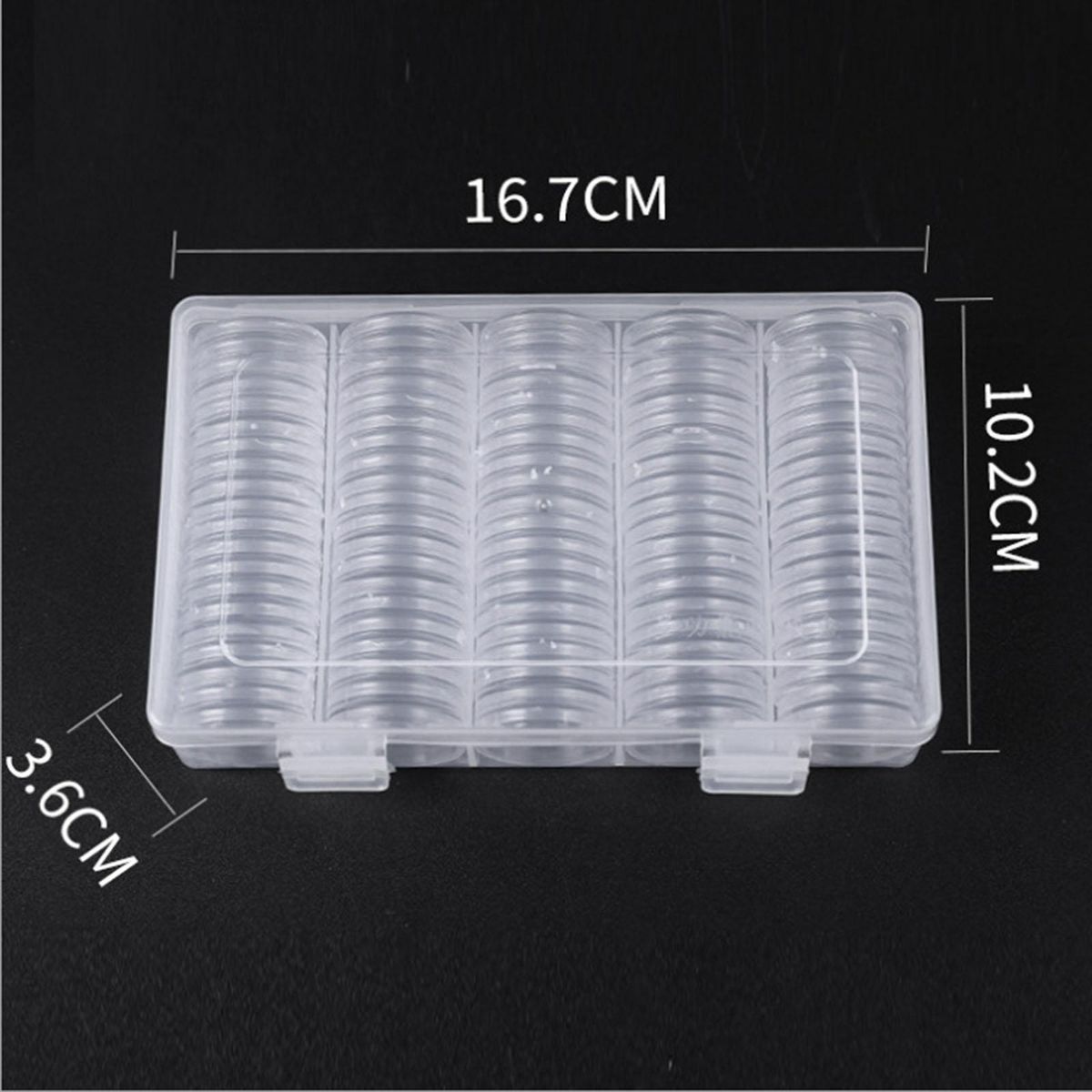 100Pcs 25mm Capsules Storage Holder Organizer Case Bins