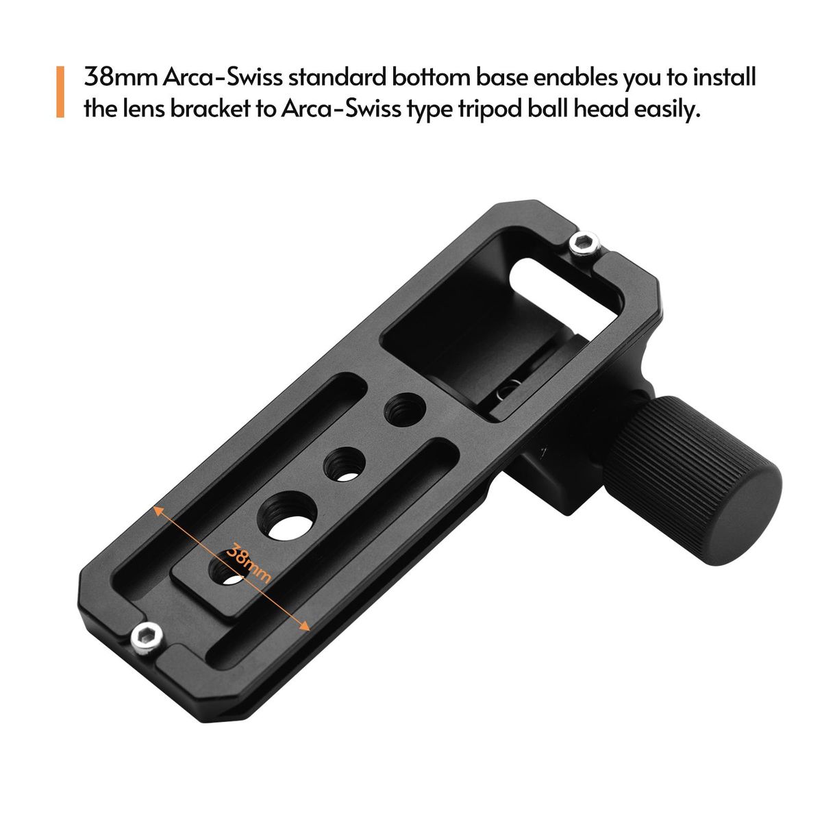 VELEDGE Lens Tripod Mount Bracket Holder Lens Collar Replacement Foot Stand Adapter Aluminum Alloy with 1/4 Inch 3/8 Inch Threads Arca-Swiss Quick Release Plate Bottom Base Compatible with Sony FE 200-600mm f/5.6-6.3 G OSS Le